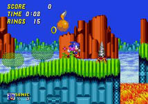 une photo d'Ã©cran de Sonic the Hedgehog 2 sur Sega Megadrive